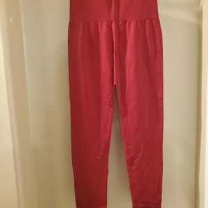 THREE Pair leggings, red, black, gray, 1X/2X